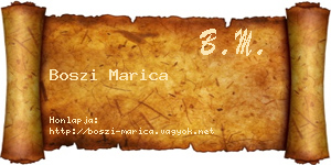Boszi Marica névjegykártya